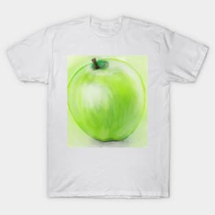 Green Apple Watercolor Drawing T-Shirt